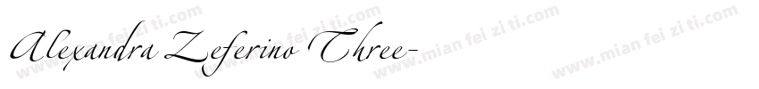 Alexandra Zeferino Three字体转换